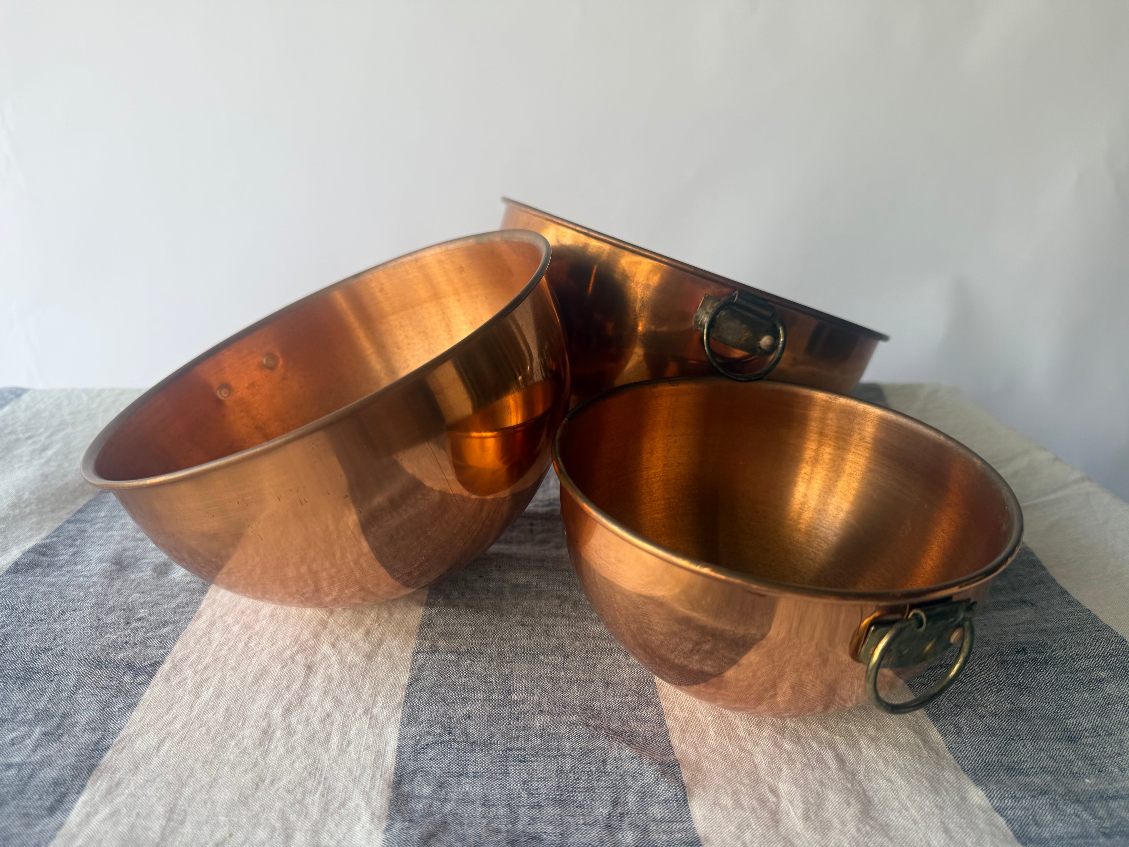 Vintage Copper Nesting Bowls