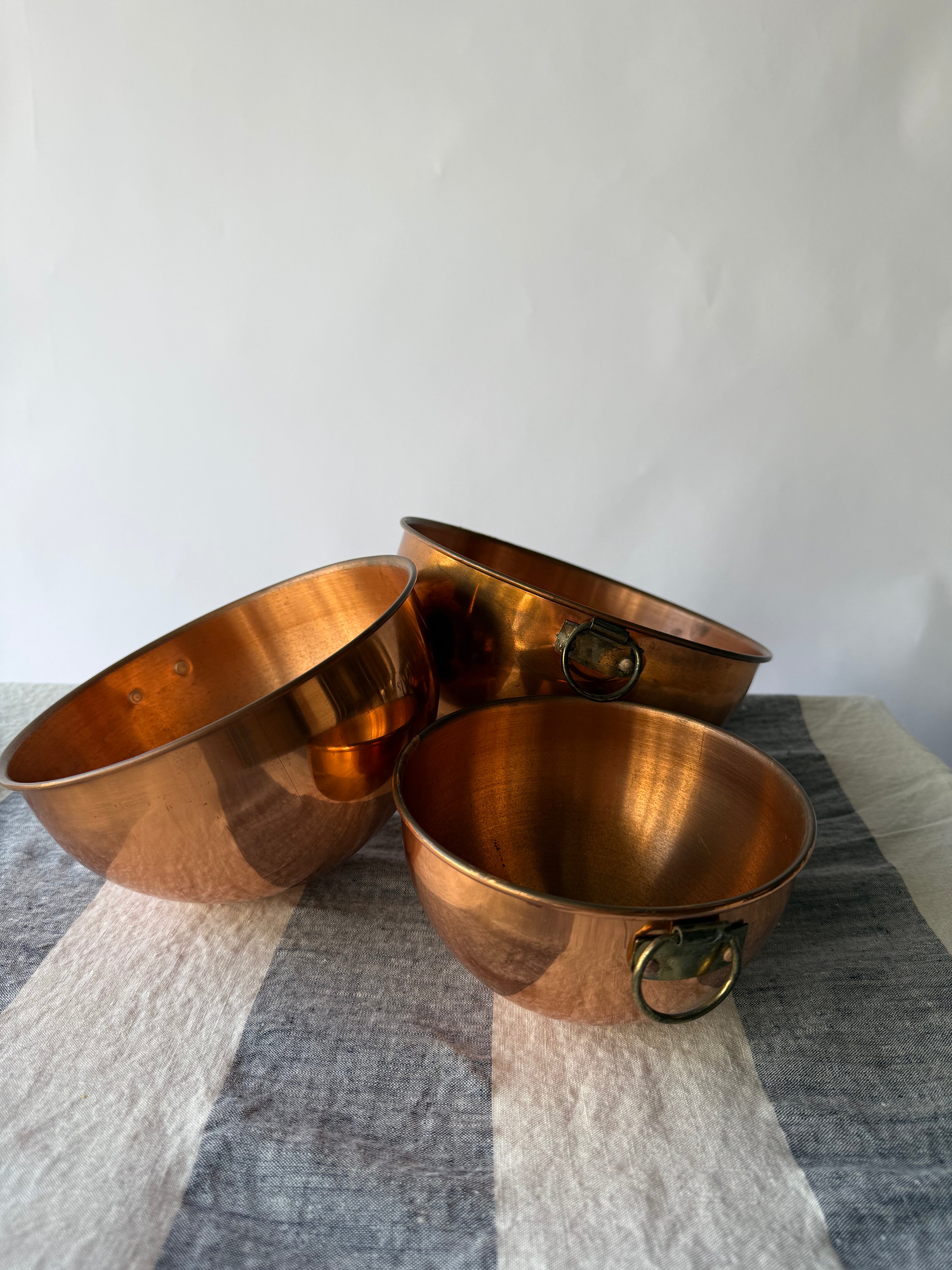 Vintage Copper Nesting Bowls