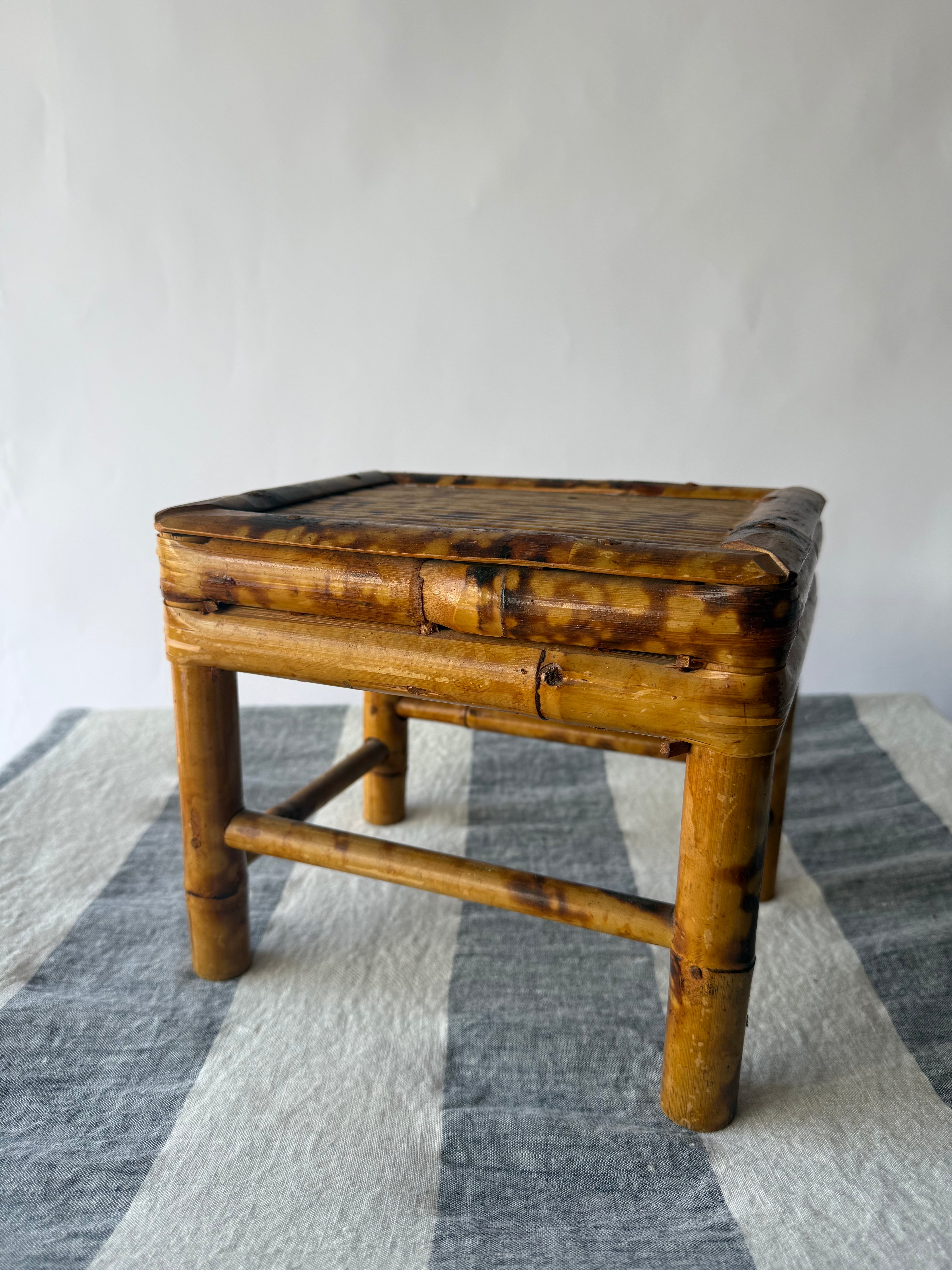 Vintage Rectangular Bamboo Tray