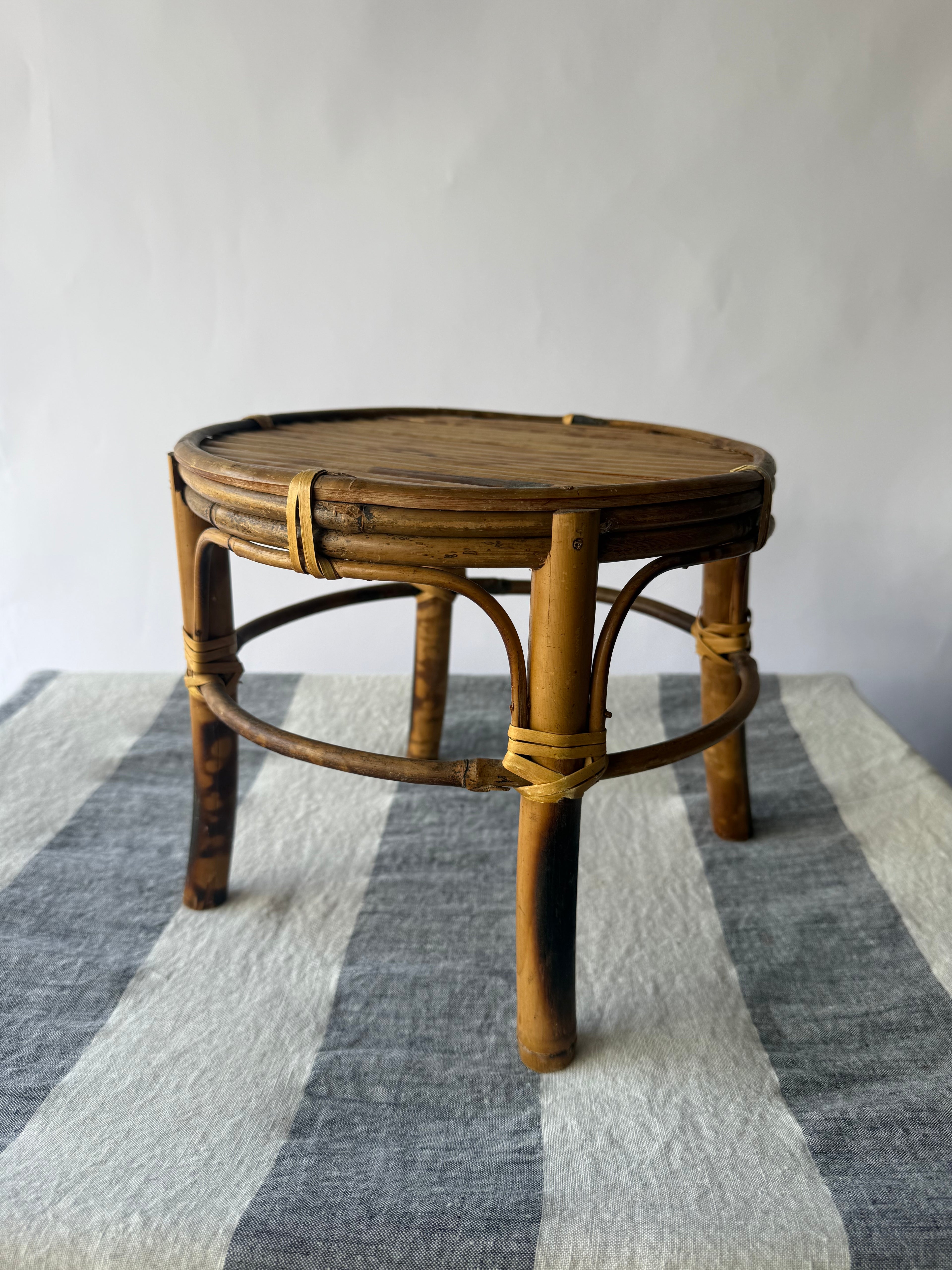 Vintage Round Bamboo Risers
