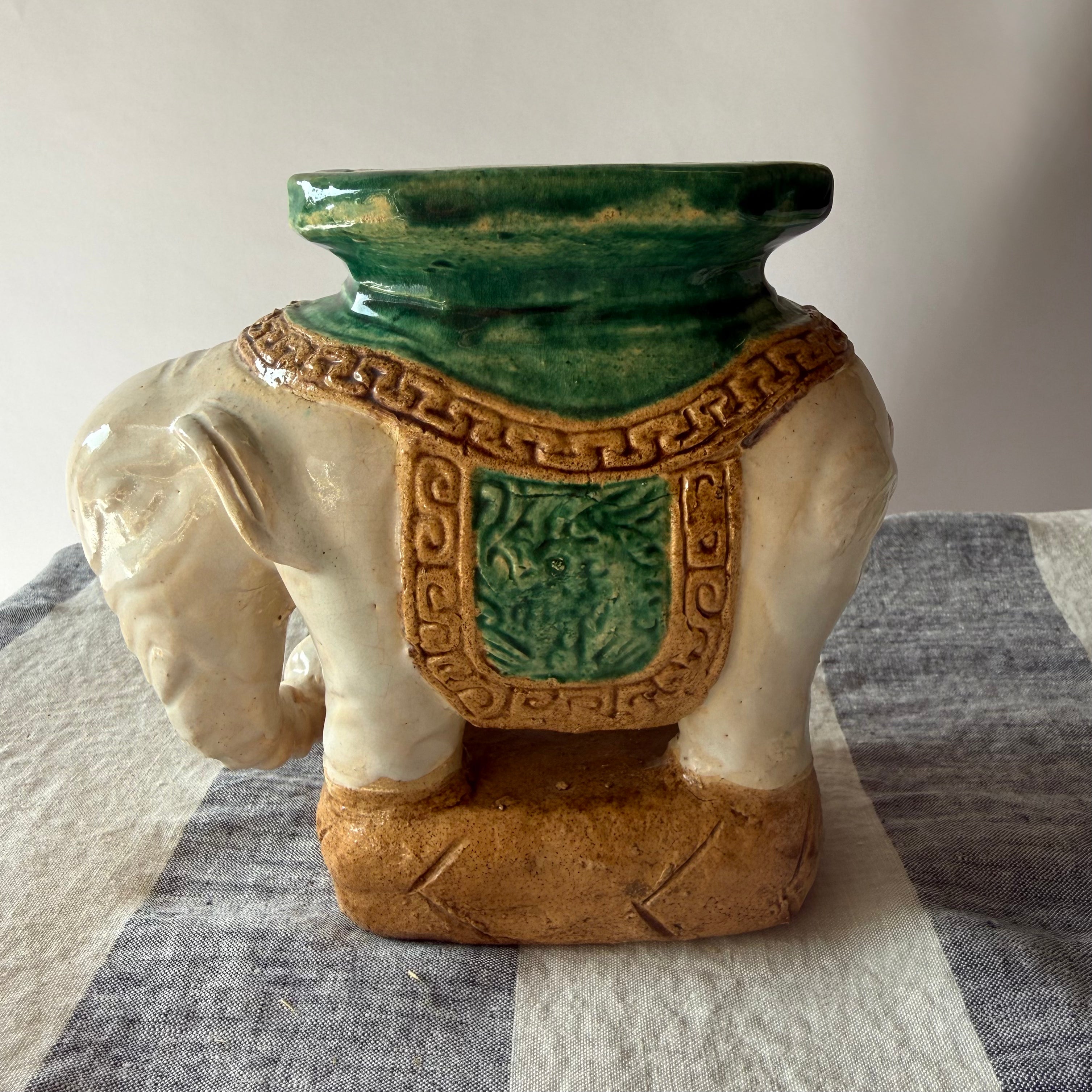 Vintage Mini Elephant Plant Stand