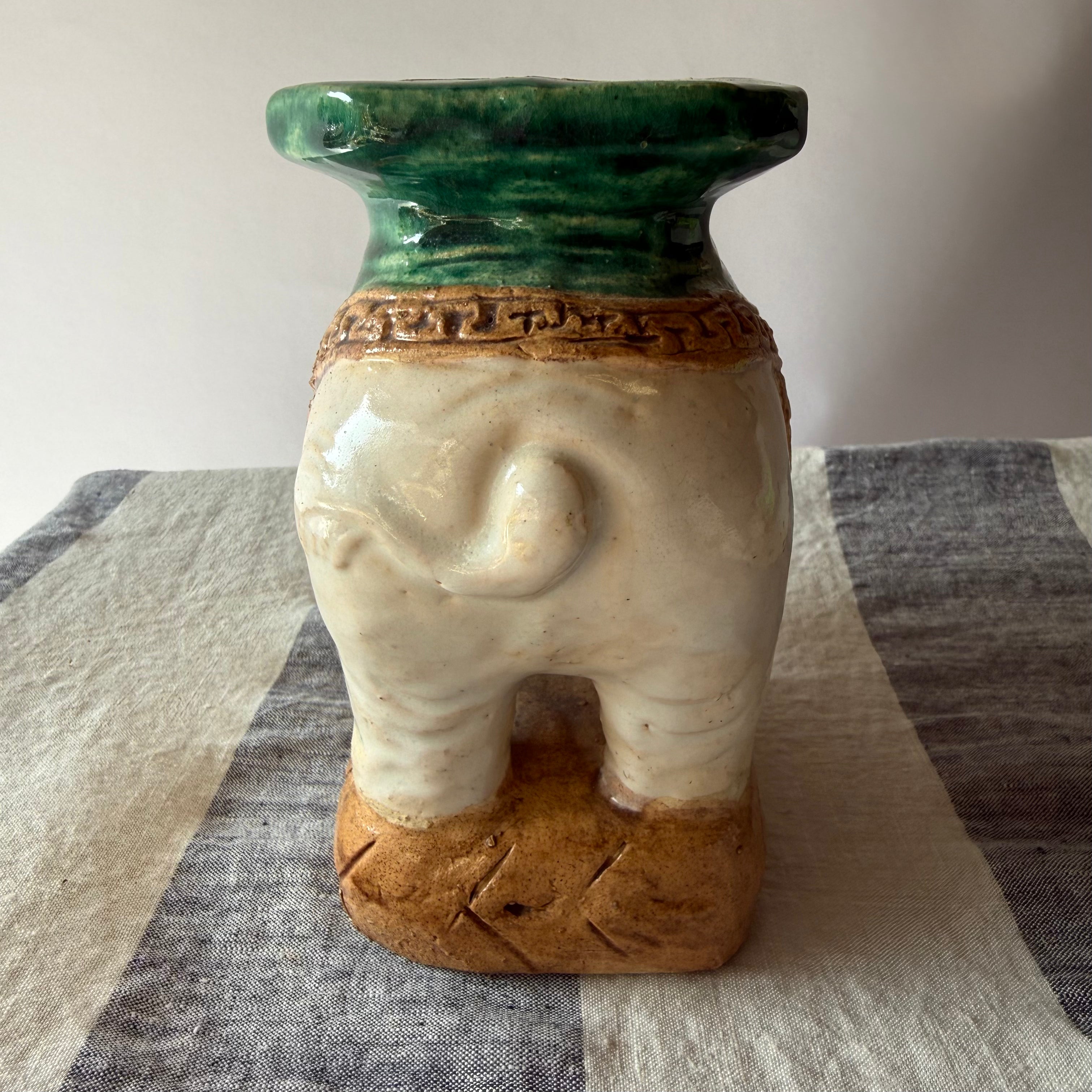 Vintage Mini Elephant Plant Stand