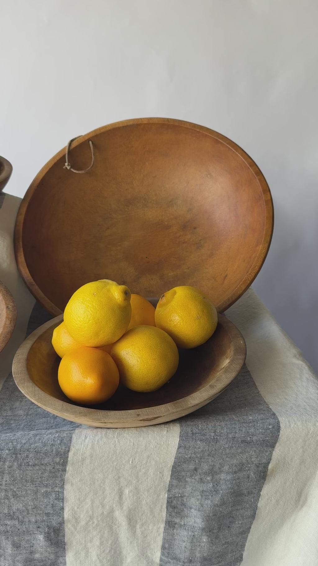 Vintage Wooden Serving Bowls